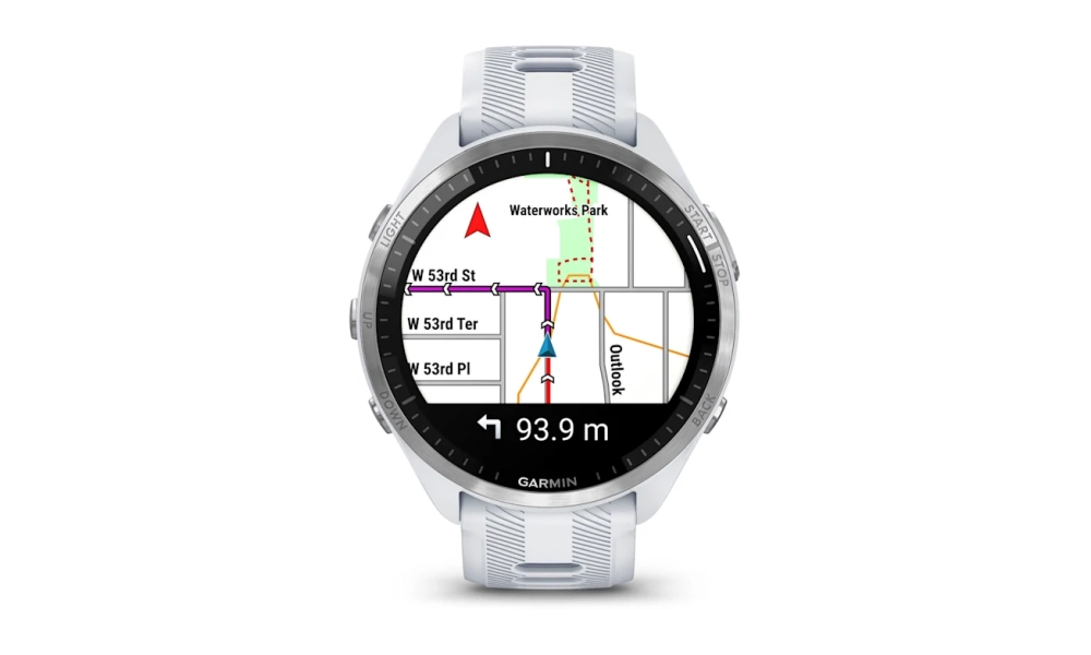 Zegarek Garmin Forerunner 965 biały, tytanowa ramka