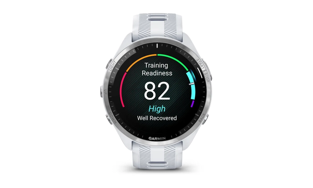 Zegarek Garmin Forerunner 965 biały, tytanowa ramka