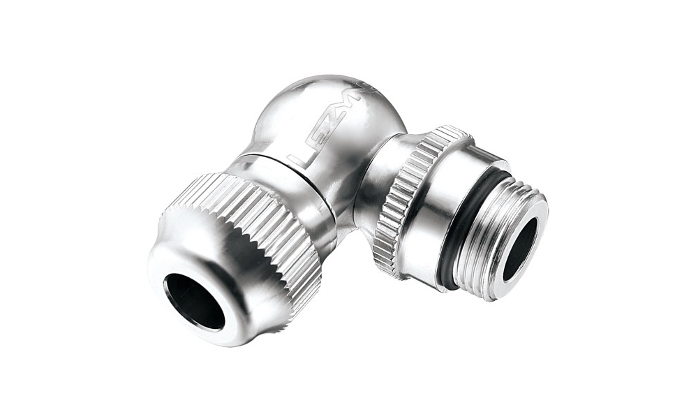 Końcówka do pompki Lezyne Slip Chuck 90stopnii silver