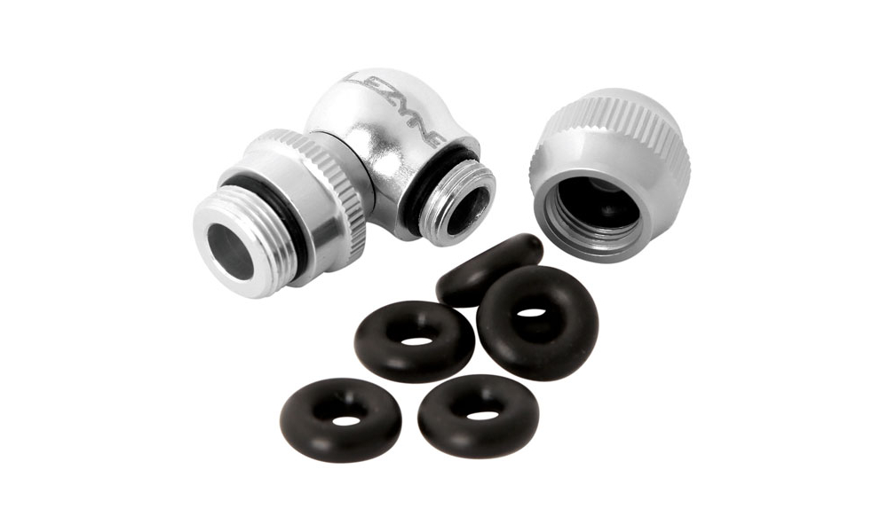 Końcówka do pompki Lezyne Slip Chuck 90stopnii silver